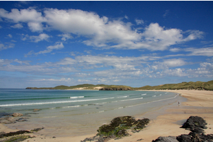 Sweeping sand and sea at Durness in the Scottish Highlands